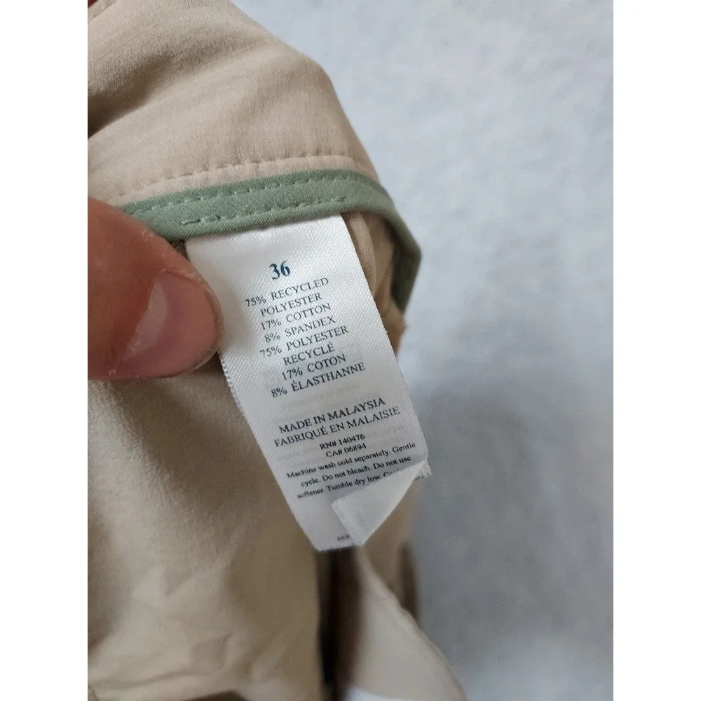 Faherty All Day Shorts Men 36 Hybrid Stretch Khaki Tan Drawstring Outdoor Casual